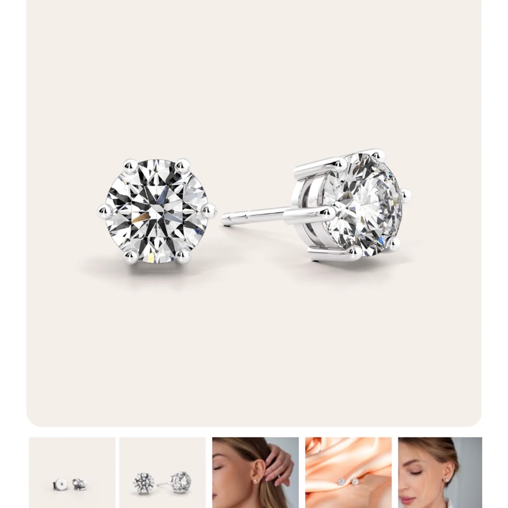 Elegant Silver Stud Earrings